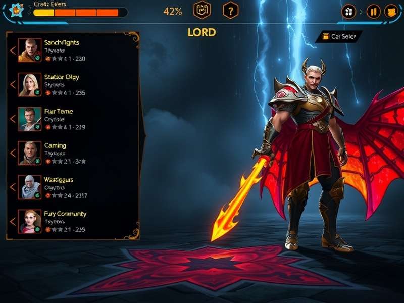 Fury Dominator Lord character selection screen
